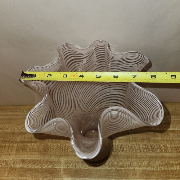 VTG Fratelli Toso Murano Art Glass Pink Blush Vase - Picture 7 of 8